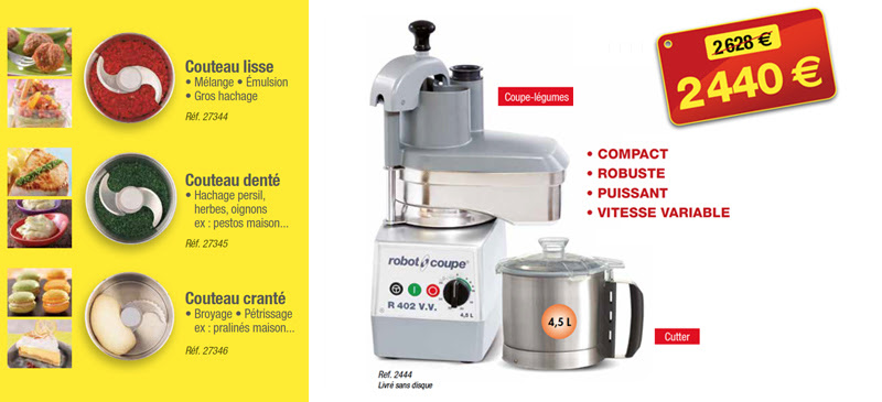 Robot-coupe-3 couteaux offerts